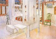 Carl Larsson My Bedroom Watercolor oil painting on canvas